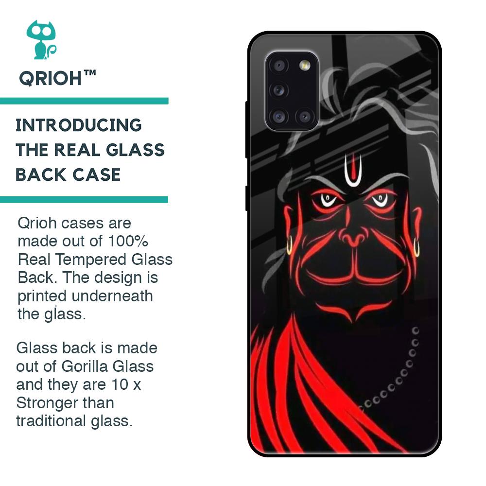 Lord Hanuman Glass Case For Samsung Galaxy A31