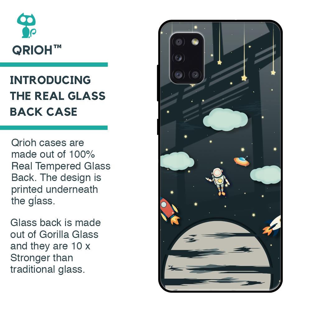 Astronaut Dream Glass Case For Samsung Galaxy A31
