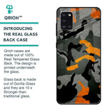 Camouflage Orange Glass Case For Samsung Galaxy A31