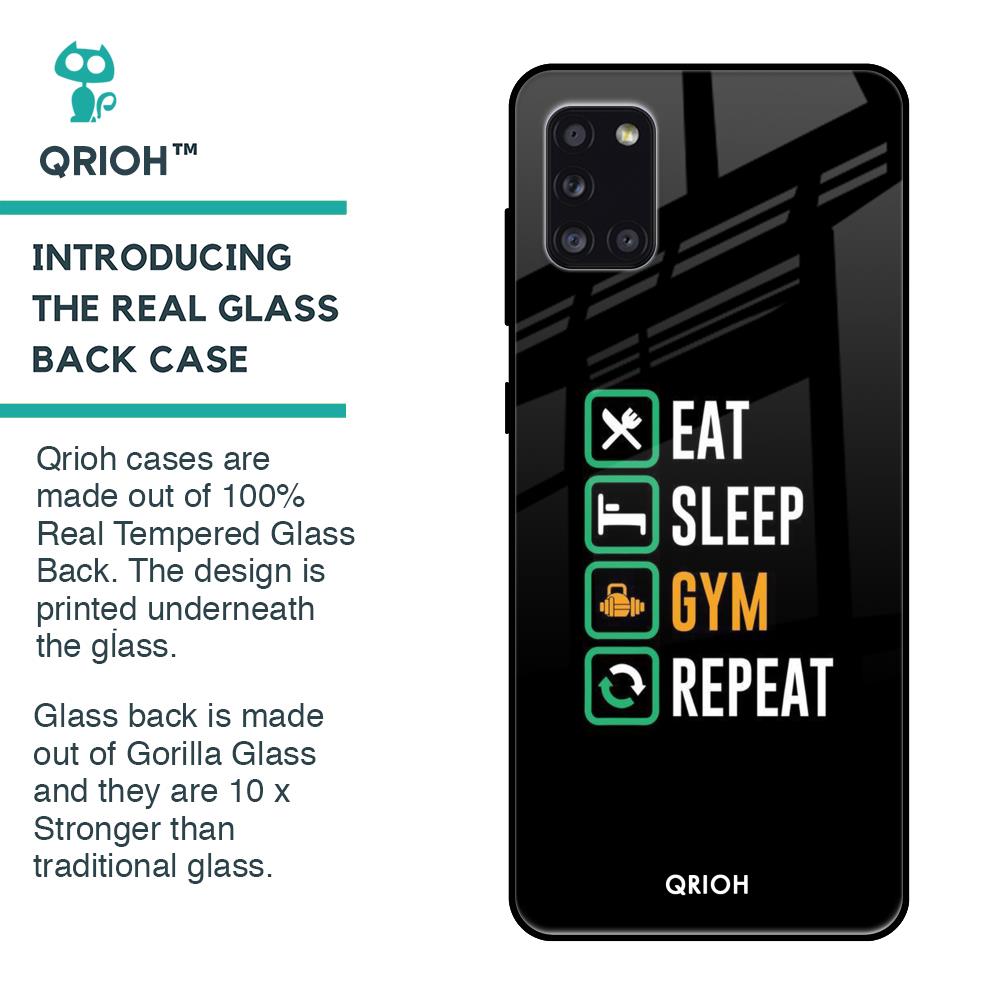 Daily Routine Glass Case for Samsung Galaxy A31