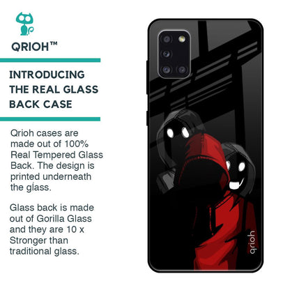 Shadow Character Glass Case for Samsung Galaxy A31