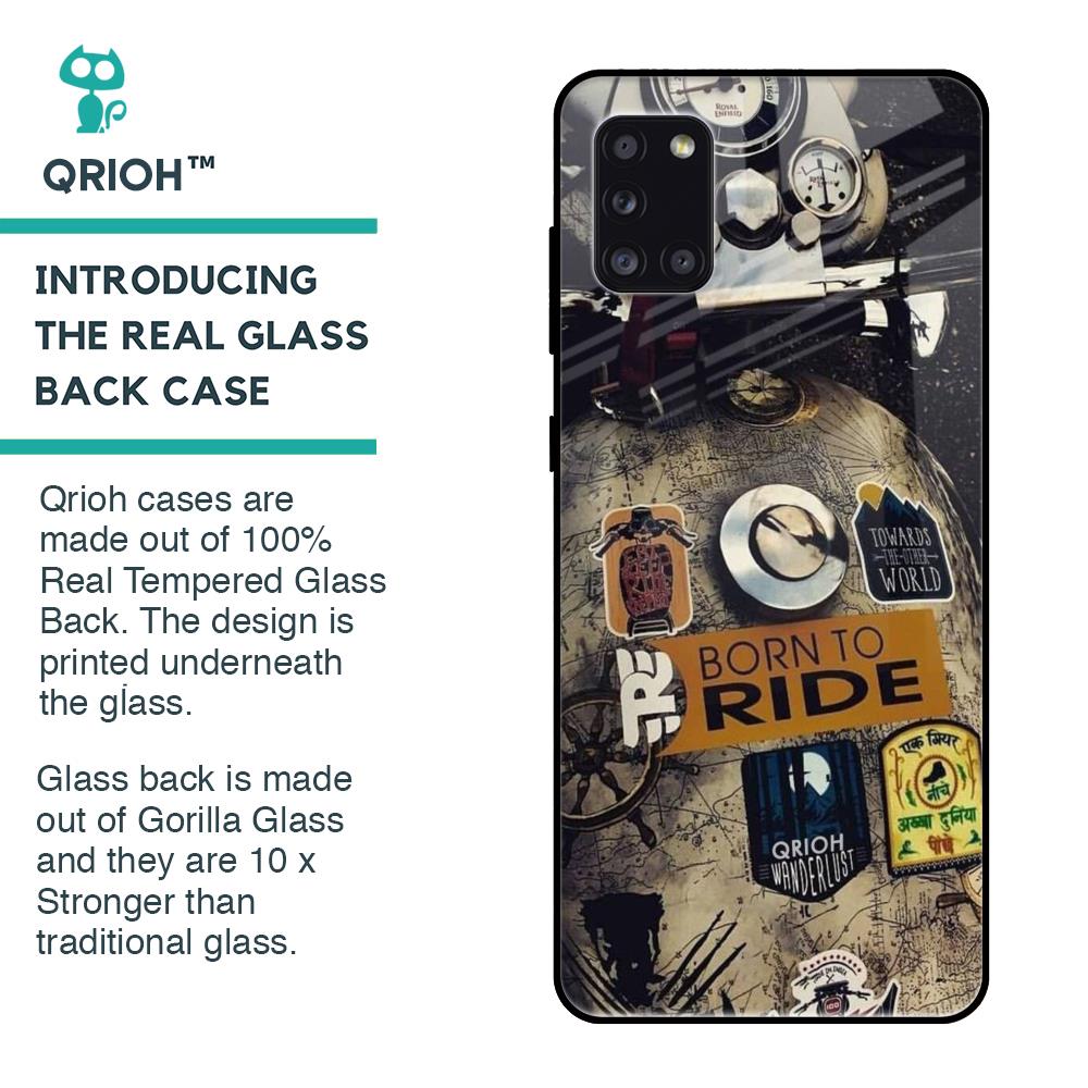 Ride Mode On Glass Case for Samsung Galaxy A31