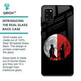 Anime Red Moon Glass Case for Samsung Galaxy A31