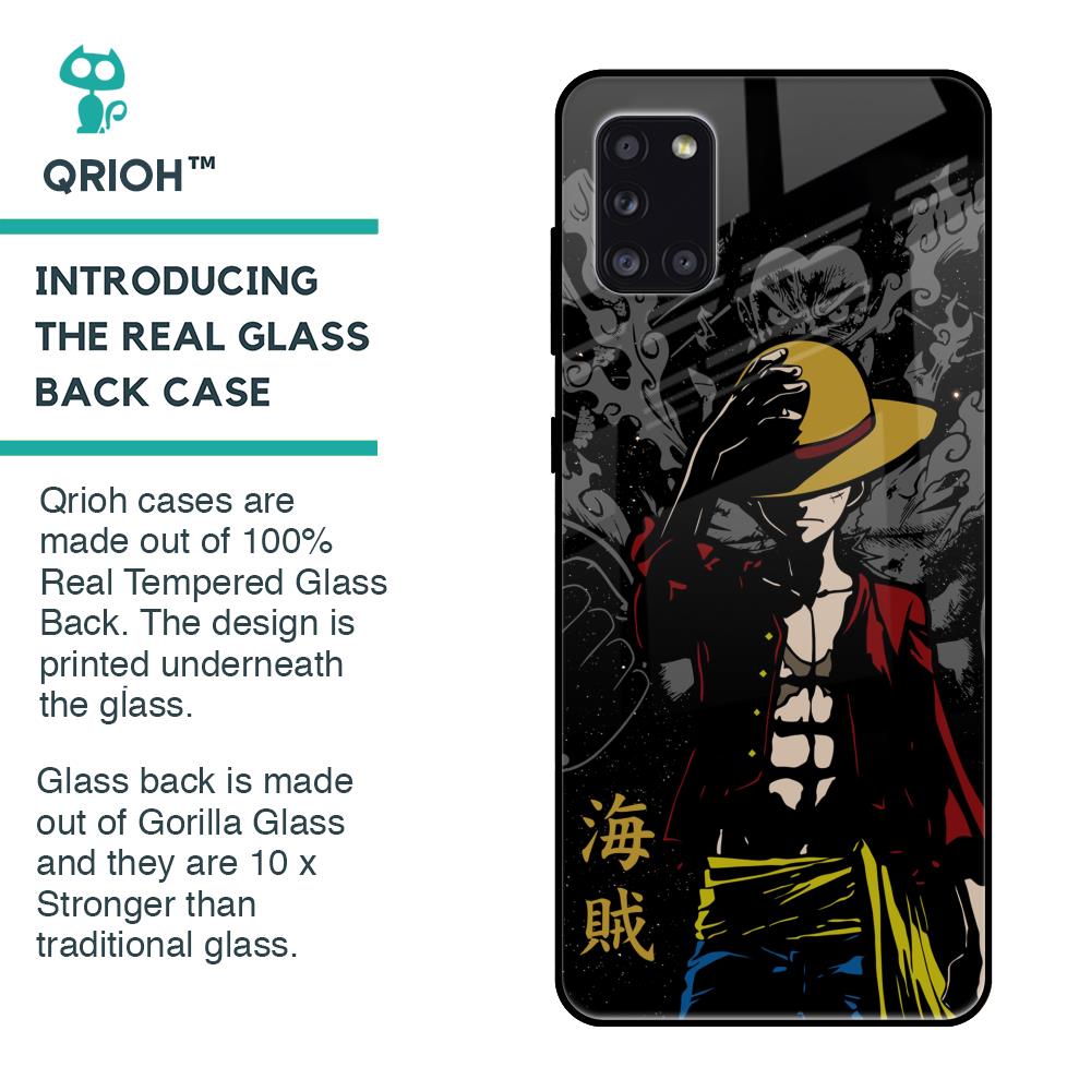 Dark Luffy Glass Case for Samsung Galaxy A31