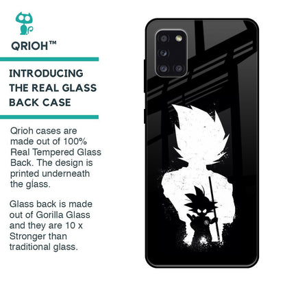 Monochrome Goku Glass Case for Samsung Galaxy A31