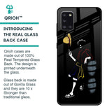 Luffy Line Art Glass Case for Samsung Galaxy A31