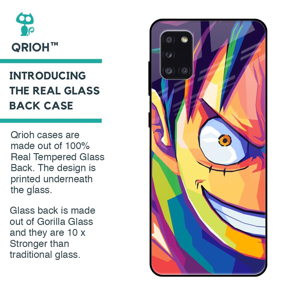 Monkey Wpap Pop Art Glass Case for Samsung Galaxy A31
