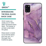 Purple Gold Marble Glass Case for Samsung Galaxy A31