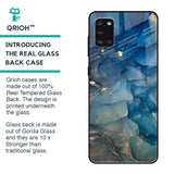 Blue Cool Marble Glass Case for Samsung Galaxy A31