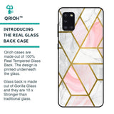 Geometrical Marble Glass Case for Samsung Galaxy A31