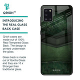 Green Leather Glass Case for Samsung Galaxy A31