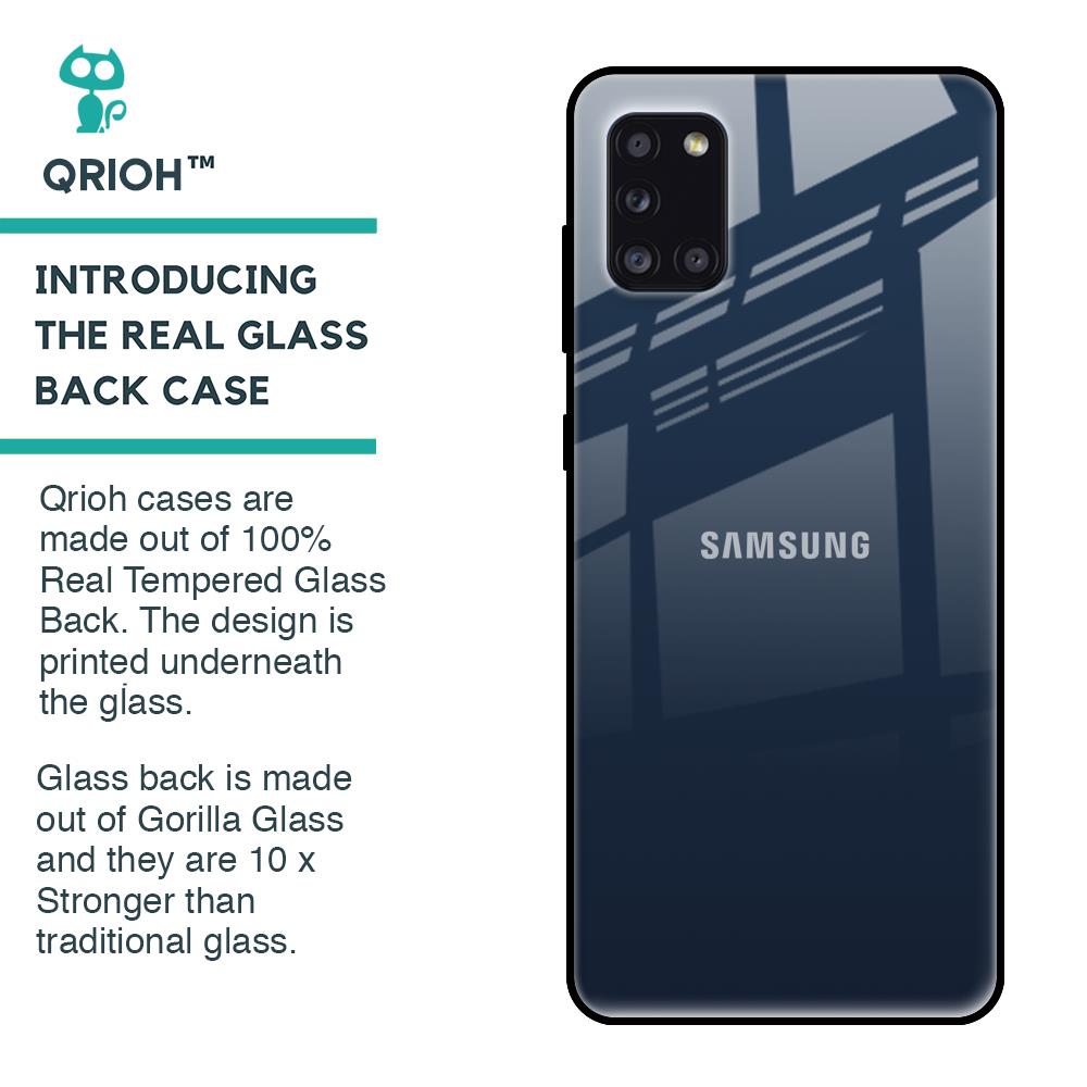 Overshadow Blue Glass Case For Samsung Galaxy A31