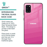 Pink Ribbon Caddy Glass Case for Samsung Galaxy A31