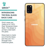 Orange Curve Pattern Glass Case for Samsung Galaxy A31