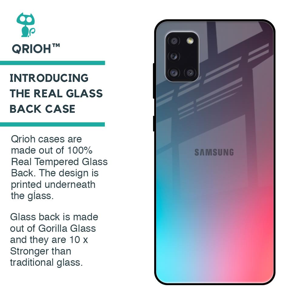 Rainbow Laser Glass Case for Samsung Galaxy A31