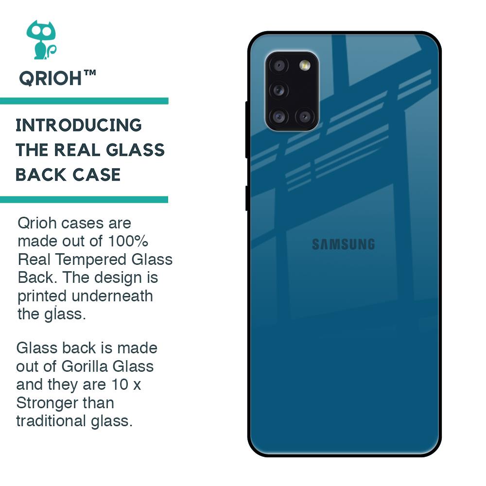 Cobalt Blue Glass Case for Samsung Galaxy A31