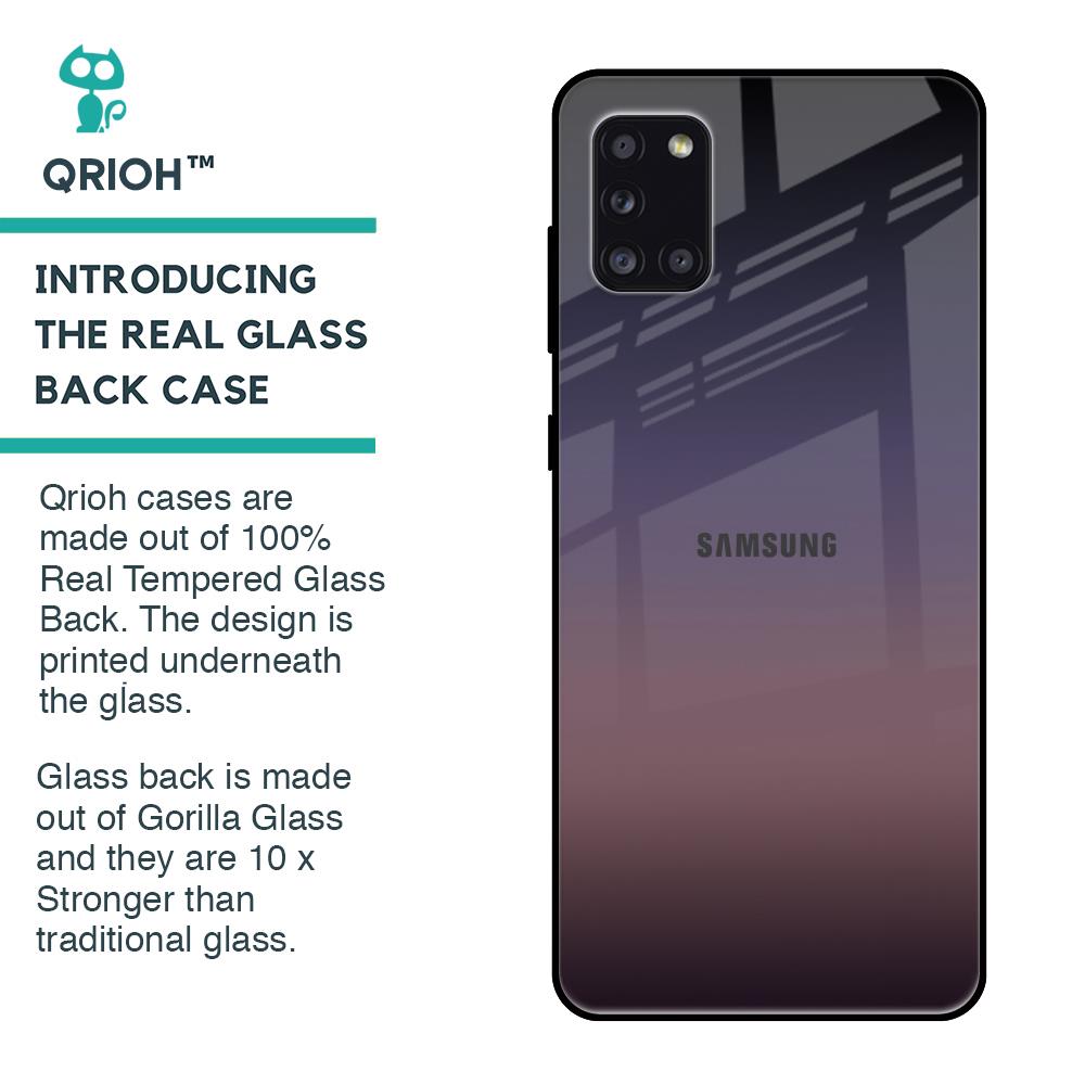 Grey Ombre Glass Case for Samsung Galaxy A31