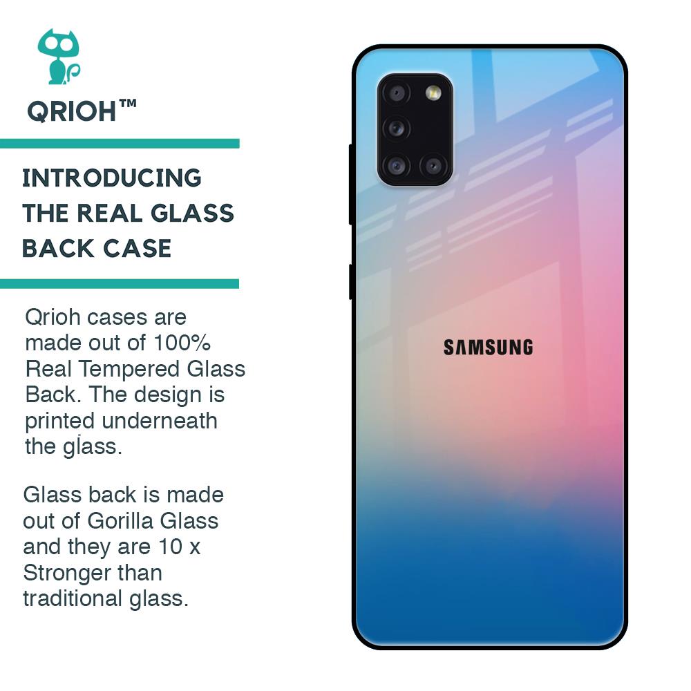 Blue & Pink Ombre Glass case for Samsung Galaxy A31