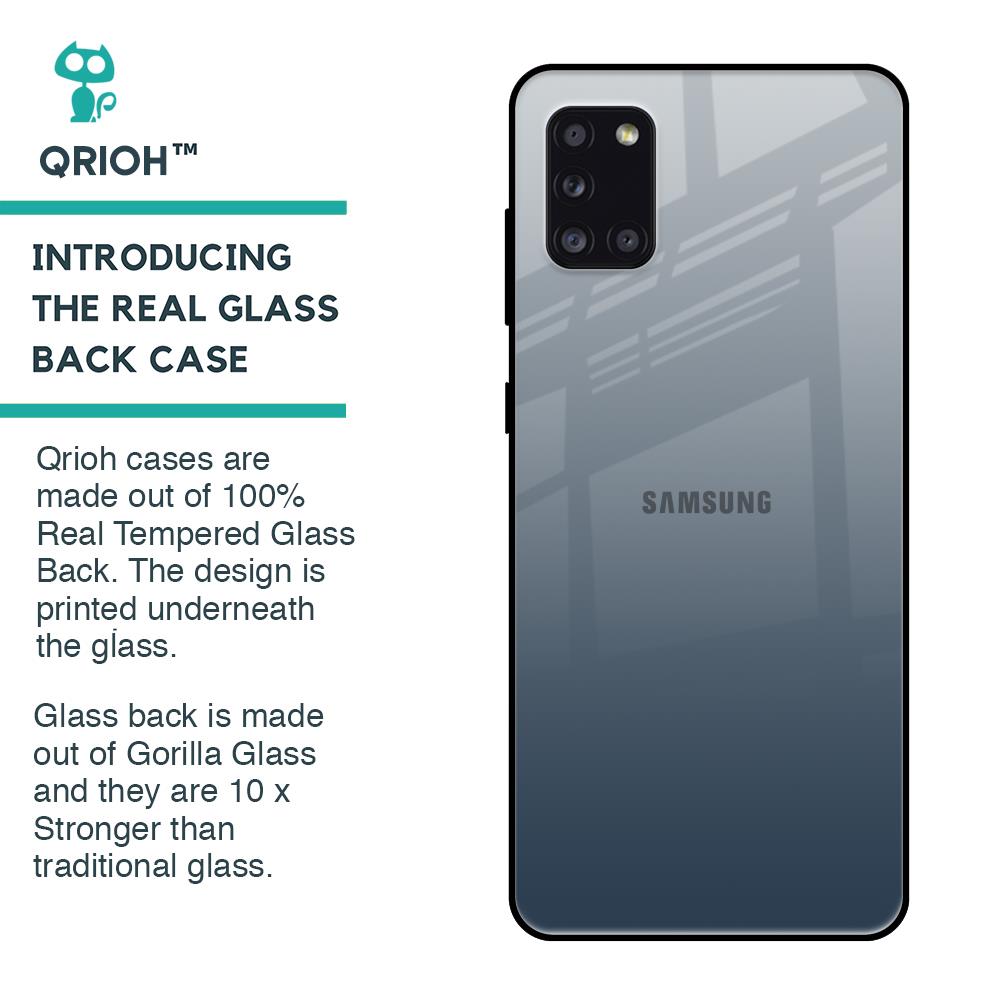 Smokey Grey Color Glass Case For Samsung Galaxy A31