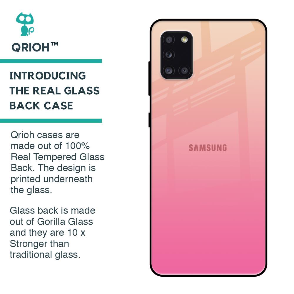 Pastel Pink Gradient Glass Case For Samsung Galaxy A31