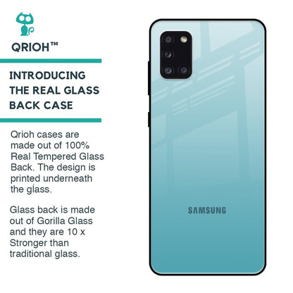 Arctic Blue Glass Case For Samsung Galaxy A31