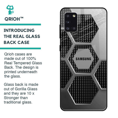 Hexagon Style Glass Case For Samsung Galaxy A31