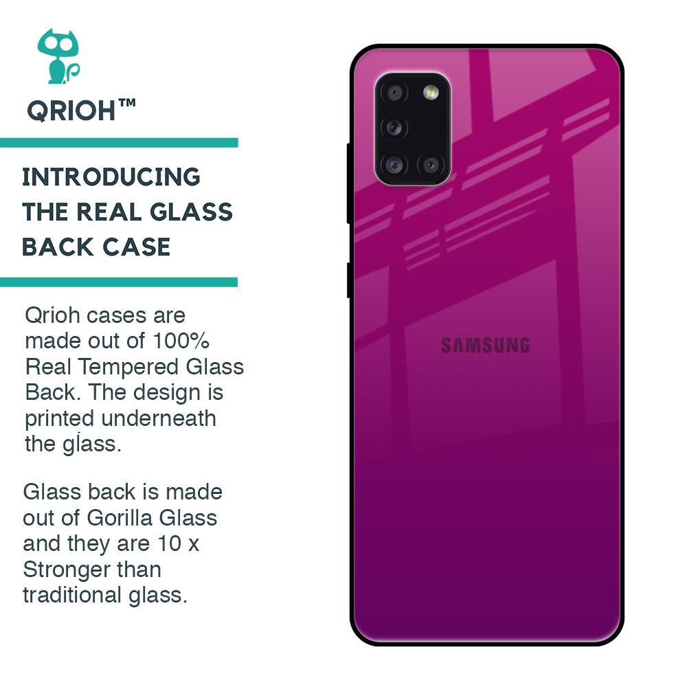 Magenta Gradient Glass Case For Samsung Galaxy A31