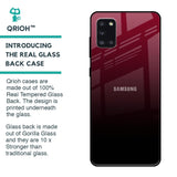 Wine Red Glass Case For Samsung Galaxy A31