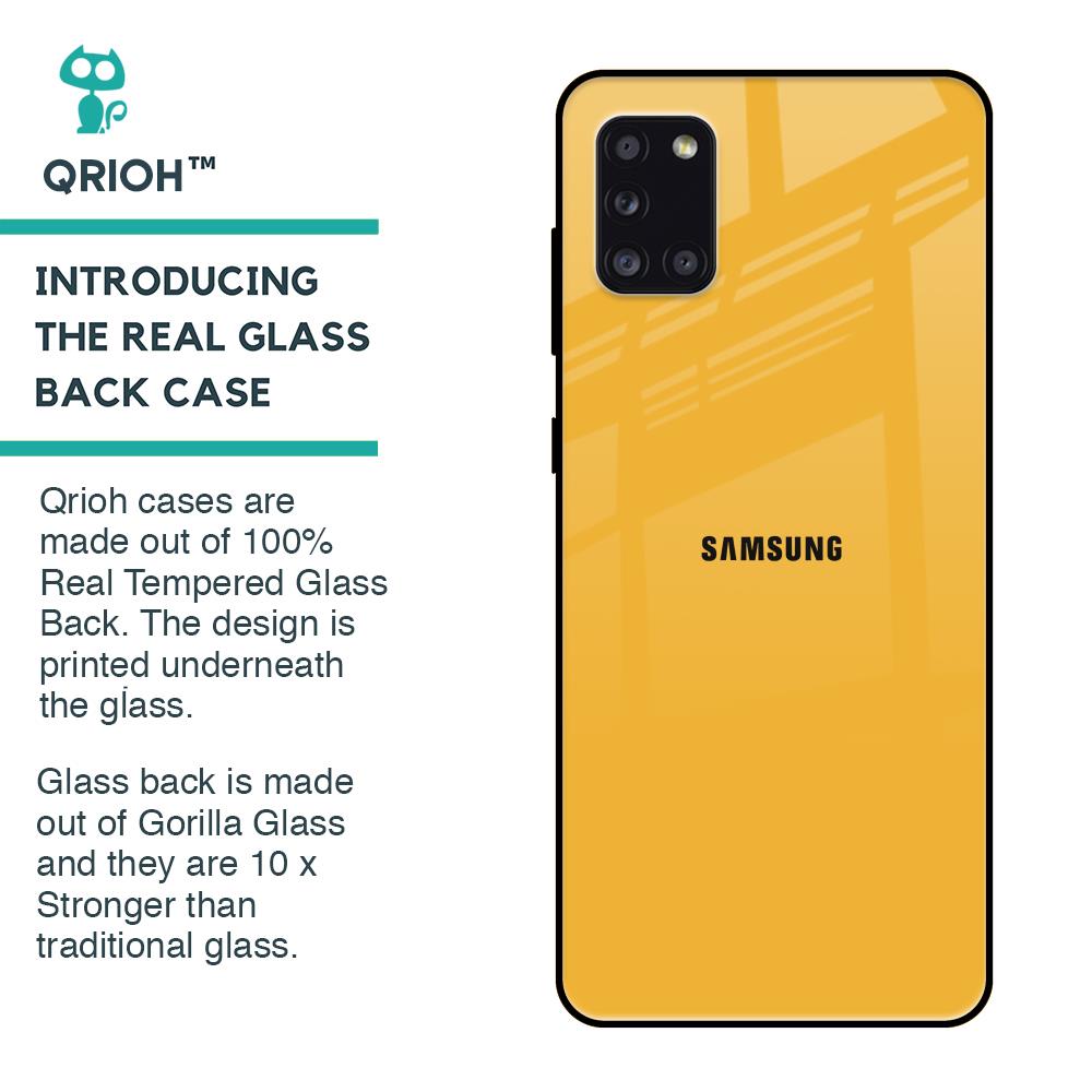 Fluorescent Yellow Glass case for Samsung Galaxy A31