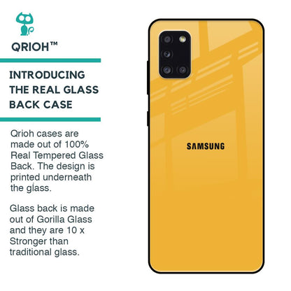 Fluorescent Yellow Glass case for Samsung Galaxy A31