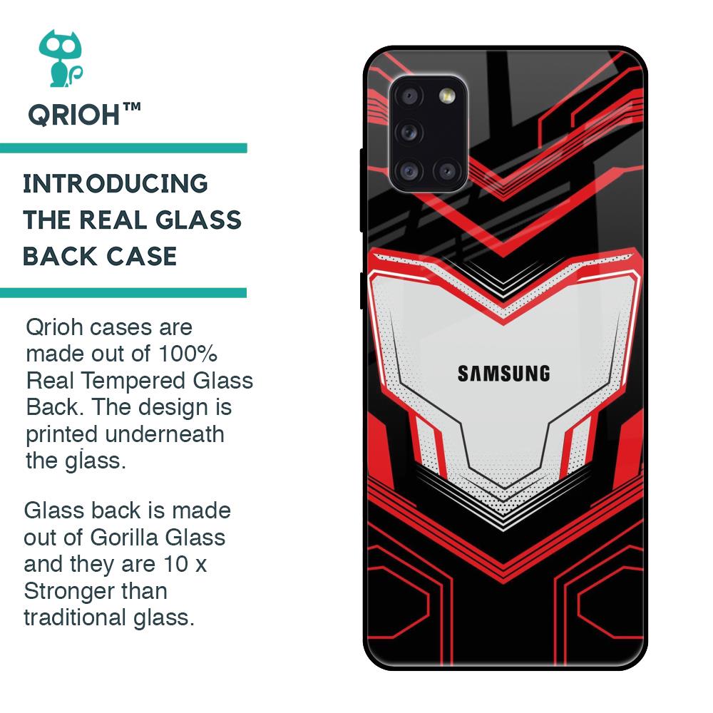 Quantum Suit Glass Case For Samsung Galaxy A31