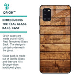 Wooden Planks Glass Case for Samsung Galaxy A31