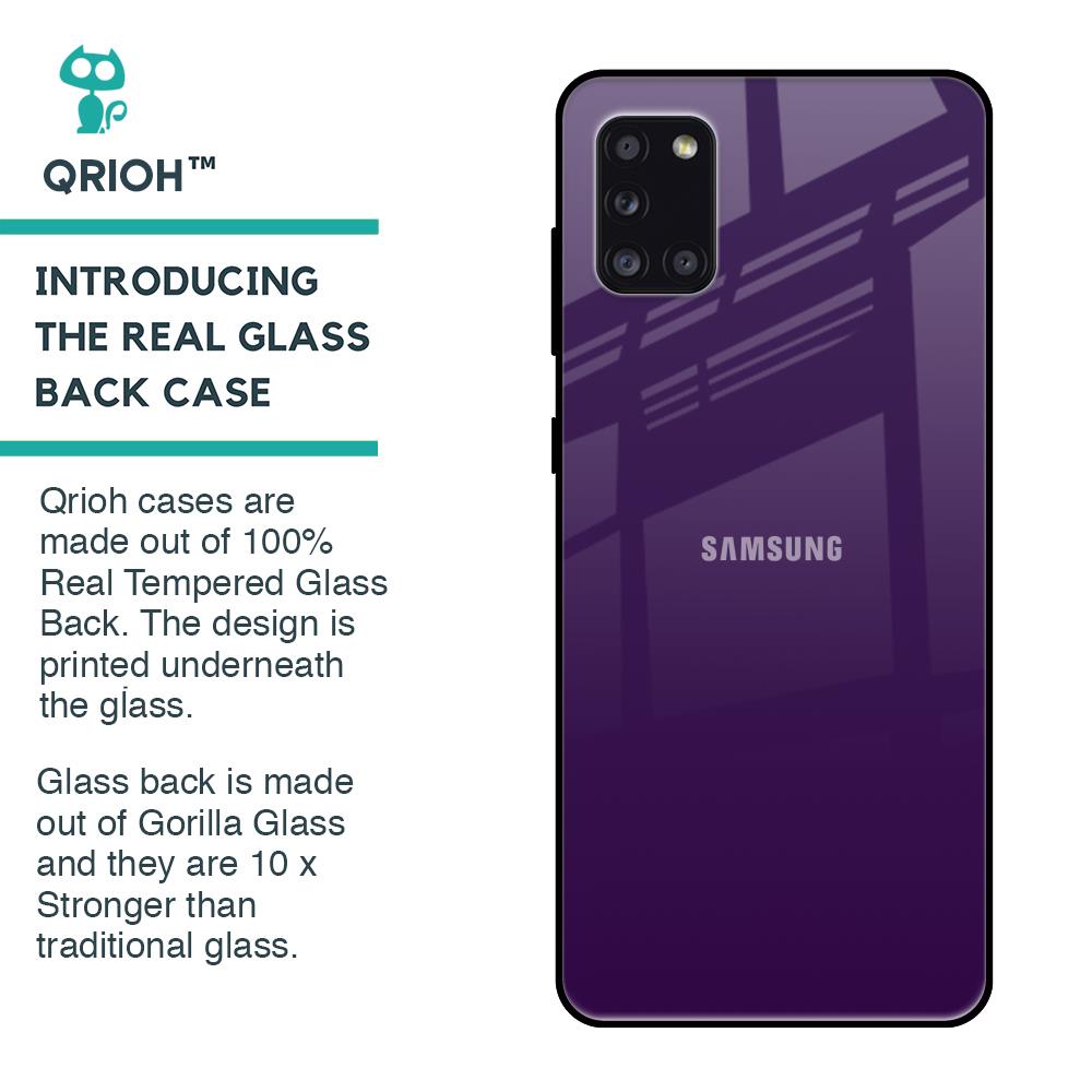 Dark Purple Glass Case for Samsung Galaxy A31