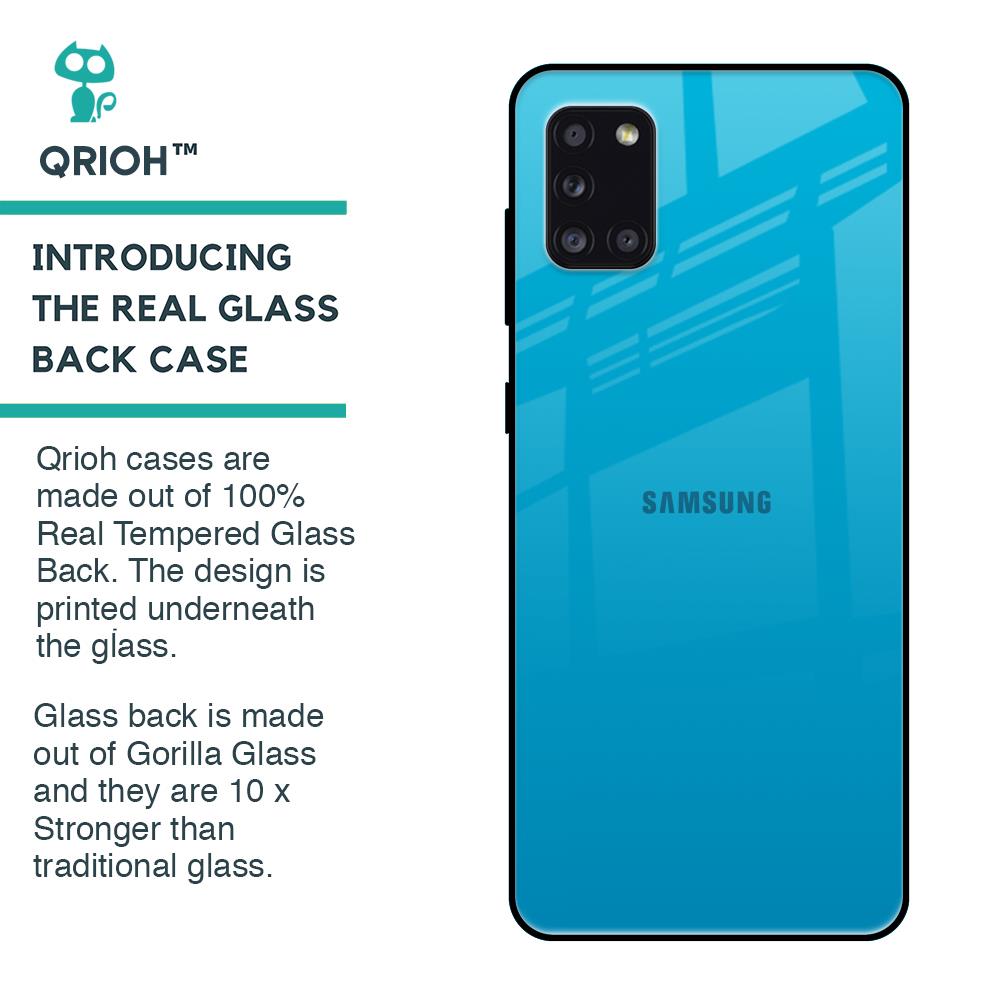 Blue Aqua Glass Case for Samsung Galaxy A31