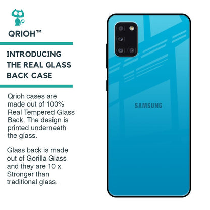 Blue Aqua Glass Case for Samsung Galaxy A31