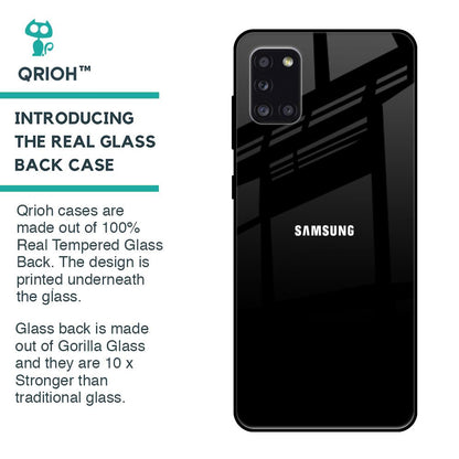 Jet Black Glass Case for Samsung Galaxy A31