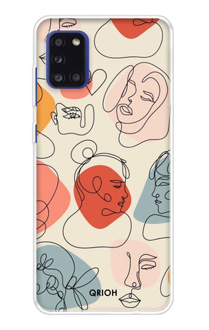 Abstract Faces Samsung Galaxy A31 Back Cover