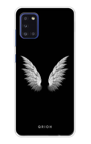 White Angel Wings Samsung Galaxy A31 Back Cover