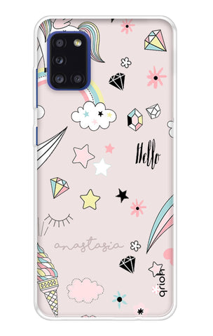 Unicorn Doodle Samsung Galaxy A31 Back Cover
