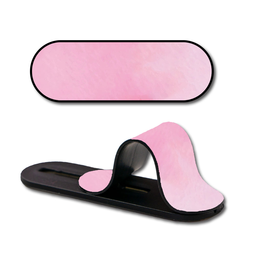 Pink Floral Glass case with Slider Phone Grip Combo