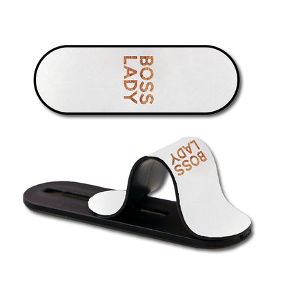 Boss Lady Glass case with Slider Phone Grip Combo