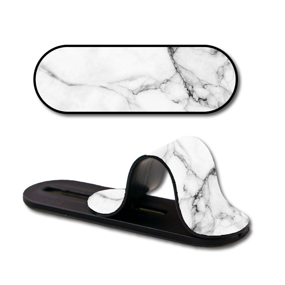 Marble Stripe Glass case with Slider Phone Grip Combo