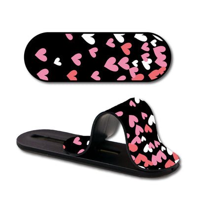Free Fly Hearts Glass case with Slider Phone Grip Combo