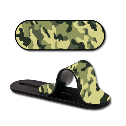 Army Green Glass case with Slider Phone Grip Combo