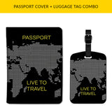 Live to Travel Passport & Luggage Tag Combo