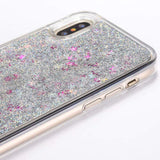 Mini Rainbows Silver Star Sparkle Glitter case for iPhone