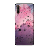 Space Doodles Realme C3 Glass Back Cover Online