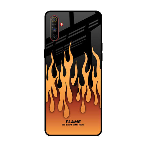 Fire Flame Realme C3 Glass Back Cover Online