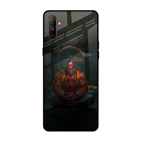Lord Hanuman Animated Realme C3 Glass Back Cover Online