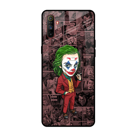 Joker Cartoon Realme C3 Glass Back Cover Online